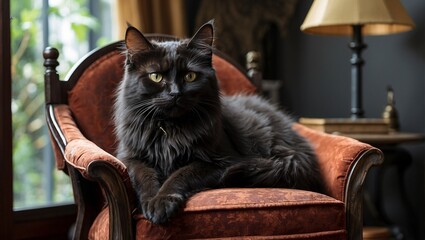 cat on a chair