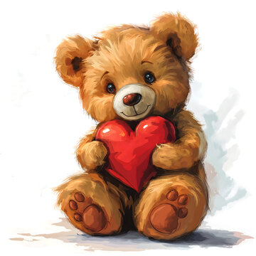 teddy bear with heart for valentine's day