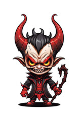 Devil cartoon illustration 