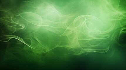 Abstract green background with smoke