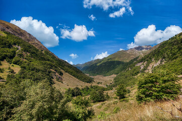 Obraz premium landscapes of Laruns, is a French population and commune, in the region of Aquitaine, department of the Atlantic Pyrenees, in the district of Oloron-Sainte-Marie and canton of Laruns.
