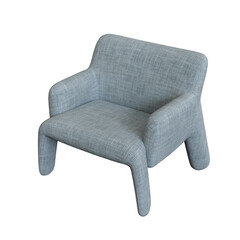 armchair isolate on a transparent background, interior furniture, 3D illustration, cg render
