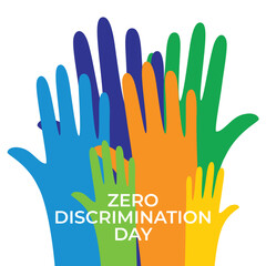 Fototapeta premium Ideal for Zero Discrimination Day celebrations, this vector graphic represents the holiday.