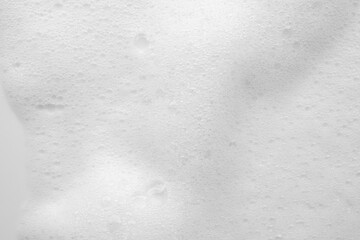 Abstract white soap foam bubbles texture background