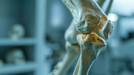 The leg and knee bone showing pain. medical use Education and Commerce - obrazy, fototapety, plakaty