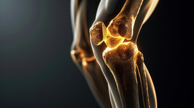 The leg and knee bone showing pain. medical use Education and Commerce