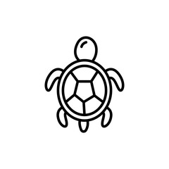 Fototapeta premium Turtle outline icons, ocean minimalist vector illustration ,simple transparent graphic element .Isolated on white background