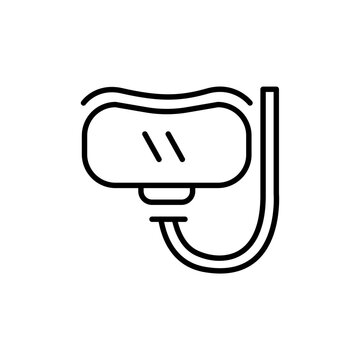 recommend clip art: Snorkel outline icons, ocean minimalist vector illustration ,simple transparent graphic element .Isolated on white background