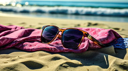 Life's a Beach: Sunny Yellow Vibes and Sandy Message