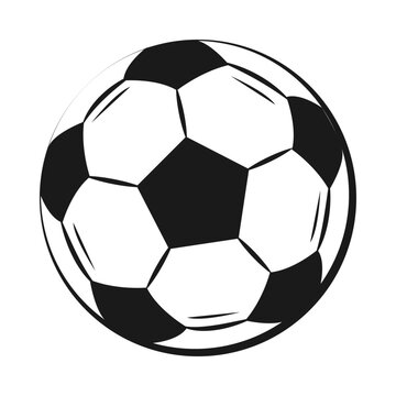 Soccer ball. sports elements isolated on white background. vector illustration