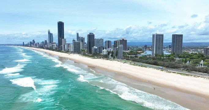 Surfers Paradise, Gold Coast, Queensland Australia. Come along on a fly over these  mesmerizing high-rise luxury apartments of this lovely city, built on the golden beaches of Australia&rsquo;s Playground