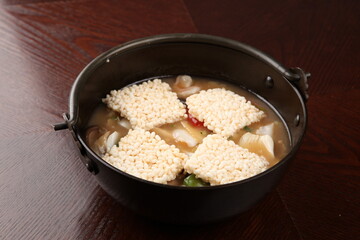 seafoods crispy rice crust soup