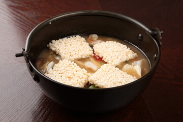 seafoods crispy rice crust soup