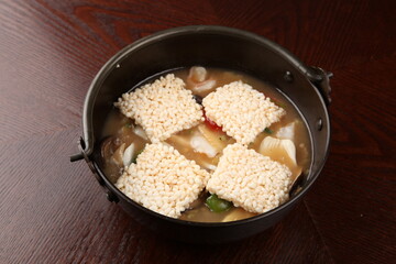 seafoods crispy rice crust soup