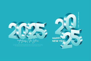 Happy New Year 2025. Vector design for poster, banner, greeting and new year 2025 celebration.