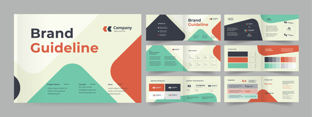 Brand Guideline and brand guide template - obrazy, fototapety, plakaty