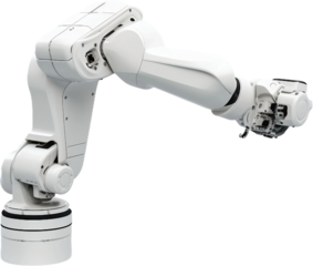 투명한 배경 위에 로봇팔