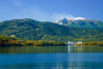 Lake Akan in Autumn, Kushiro city, Hokkaido prefecture, Japan.
