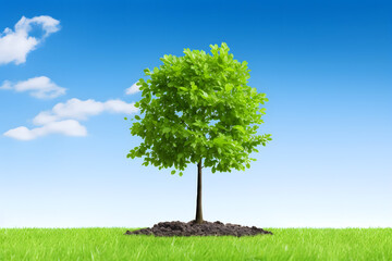 renewable energy light bulb with green energy, Earth Day or environment protection Hands protect forests that grow on the ground and help save the world, solar panels