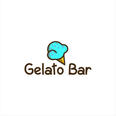 illustration vector graphic for gelato logo