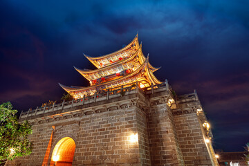 South Gate, Dali Ancient City, Yunnan Province, China - obrazy, fototapety, plakaty