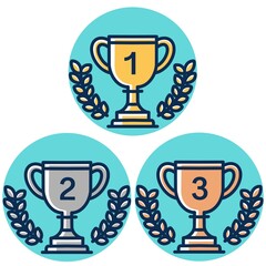 シンプルなトロフィーのイラスト