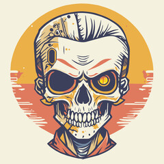 zombie head vector design