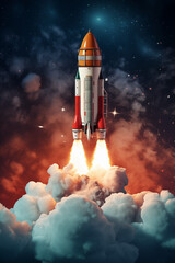 Rocket is flying in the room