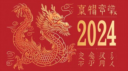 chinese new year 2024 illustration