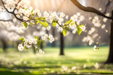 blooming tree in spring