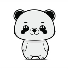 Vector simple cute panda