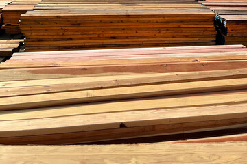 Stacked Construction Lumber