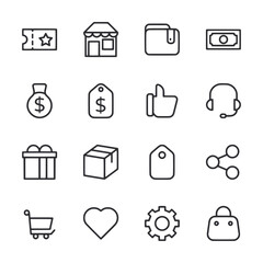  Ecommerce icons set