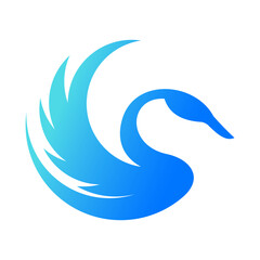 Obraz premium Swan Vector Logo Design Template