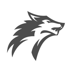 Wolf Head Vector Logo Design Template