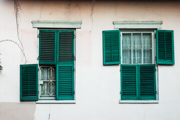 window with shutters