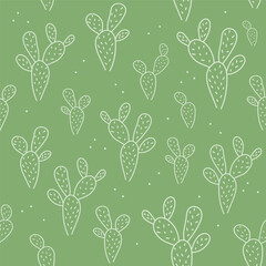 Cute seamless cactus pattern © Marion
