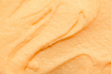 Fruit yogurt ice cream. Smoothies from fresh fruits and berries. Ice cream texture. Delicious sweet dessert close-up as a background.