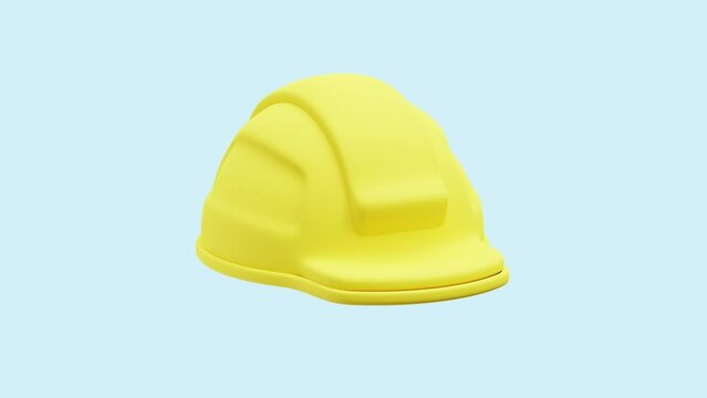Factory Helmet animated 3d icon. Great for business, technology, company, websites, apps, education, marketing and promotion. Factory Industrial 3d icon animation.