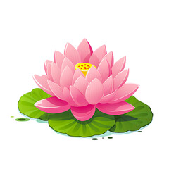 Blooming Lotus Flowers in a Tranquil Garden Pond Spiritual Beauty of Nature's Harmony, Generative Ai