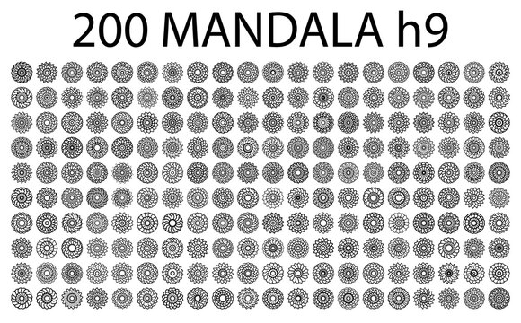 various mandala collections - 200 set yoga pattern