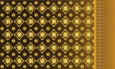 Seamless Thai pattern, abstract brown background.