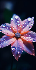 Flower with water drops.