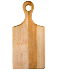 Fototapeta premium Empty old wooden cutting board - isolated