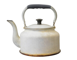 Old kettle - isolated