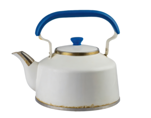 Old kettle - isolated