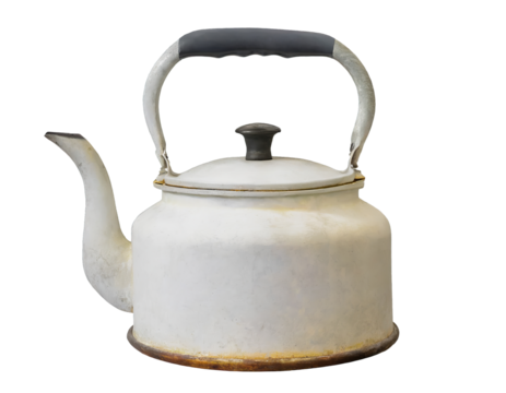 Old kettle - isolated