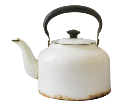 Old kettle - isolated