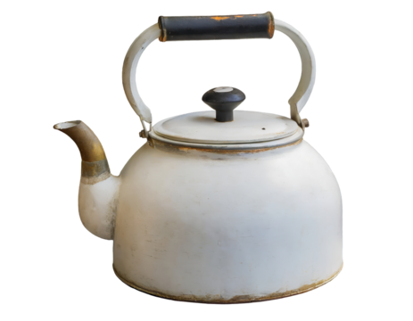 Old kettle - isolated