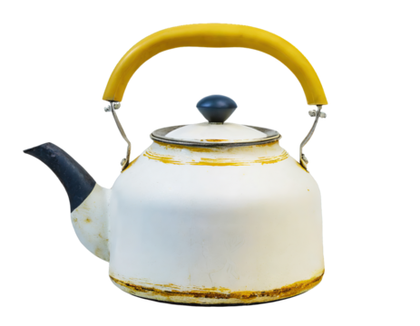 Old kettle - isolated